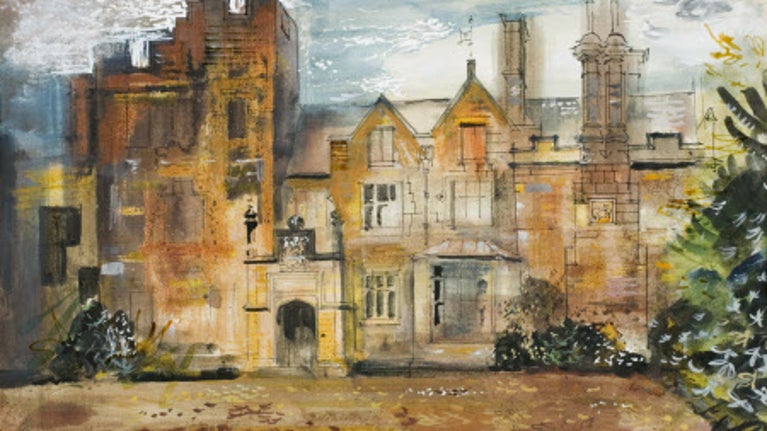 John Piper, Anthony Salvin, National Trust South East, National Trust, Watercolour, Scotney Castle